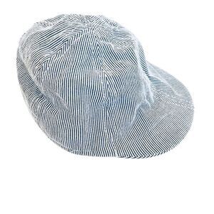 PUSBLU Navy Striped Newsboy Cap